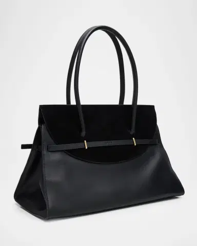SIMKHAI River Suede Flap Leather Shoulder Bag | Thumbnail 3