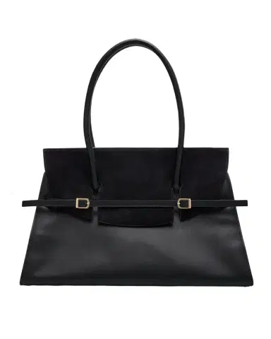 SIMKHAI River Suede Flap Leather Shoulder Bag | Thumbnail 1