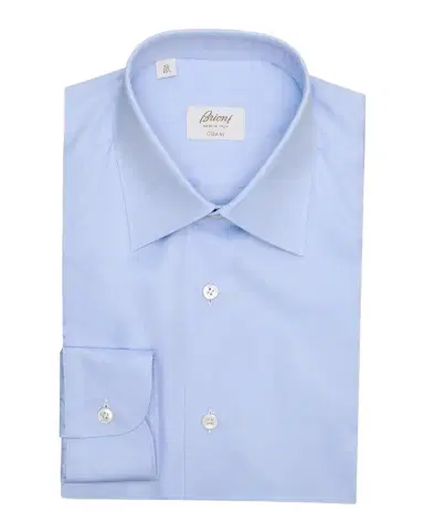 Brioni Men's Brew Giza 45 Cotton Twill Dress Shirt | Thumbnail 1 Brioni Men's Brew Giza 45 Cotton Twill Dress Shirt | Thumbnail 1