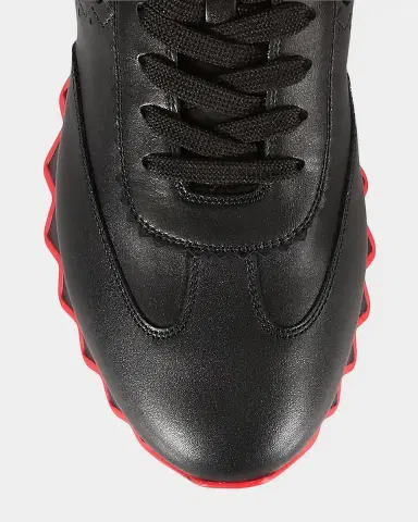 Christian Louboutin Men's Loubishark Flat Leather Red-Sole Runner Sneakers | Thumbnail 4 Christian Louboutin Men's Loubishark Flat Leather Red-Sole Runner Sneakers | Thumbnail 4