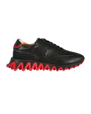 Christian Louboutin Men's Loubishark Flat Leather Red-Sole Runner Sneakers | Thumbnail 1 Christian Louboutin Men's Loubishark Flat Leather Red-Sole Runner Sneakers | Thumbnail 1