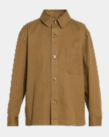 Saint Laurent Bellechasse YSL Pocket Overshirt | Thumbnail 2 Saint Laurent Bellechasse YSL Pocket Overshirt | Thumbnail 2
