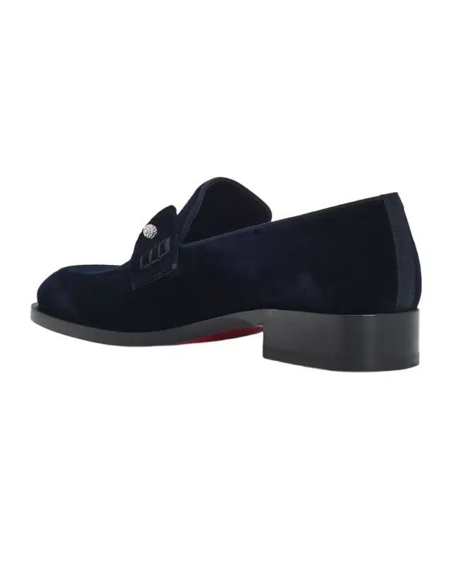 Christian Louboutin Men's Chambelimoc Night Strass Velvet Loafers