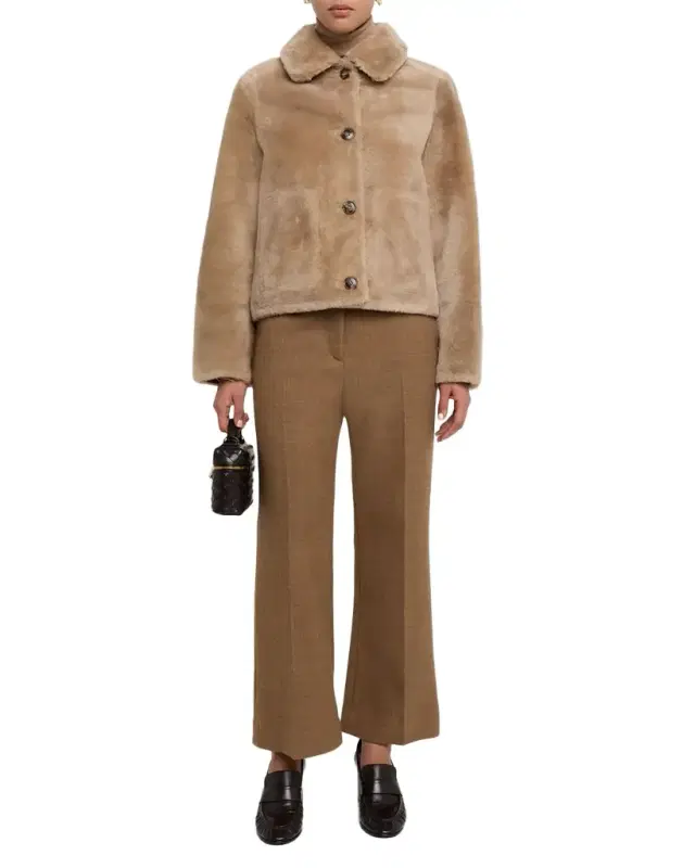 Yves Salomon Short Lamb Shearling Jacket