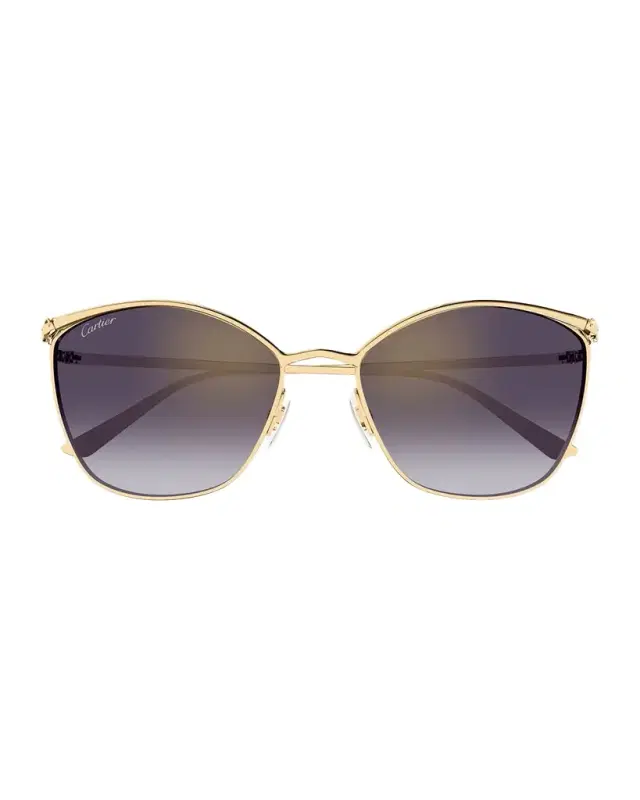 Cartier Panthère Cat-Eye Metal Sunglasses