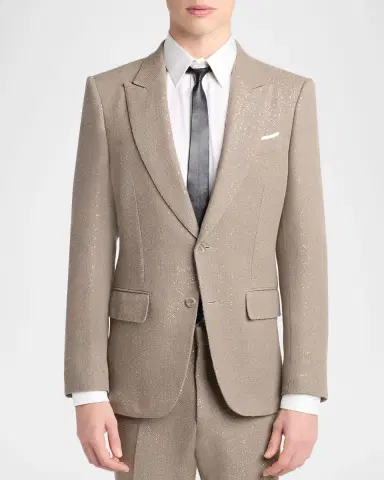 Tom Ford Men's Sequin Boucle Peak Lapel Sport Coat | Thumbnail 4 Tom Ford Men's Sequin Boucle Peak Lapel Sport Coat | Thumbnail 4