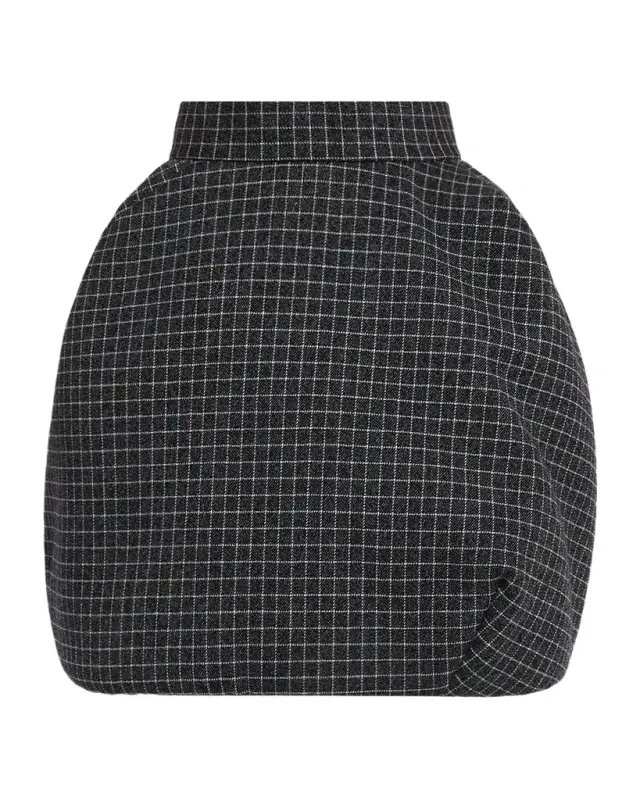 Marc Jacobs Runway Windowpane Check Padded Bubble Skirt