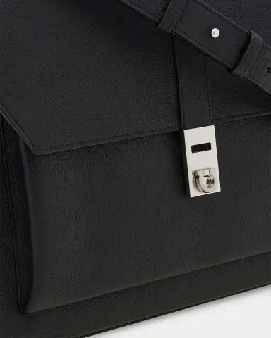 FERRAGAMO Men's Hug Leather Briefcase | Thumbnail 8