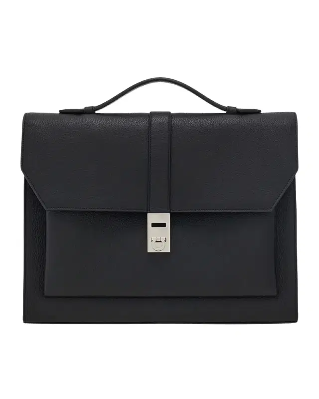 Ferragamo Men 's Hug Leather Briefcase