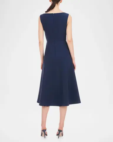 Kay Unger New York Begonia Sleeveless Midi Cocktail Dress | Thumbnail 3 Kay Unger New York Begonia Sleeveless Midi Cocktail Dress | Thumbnail 3