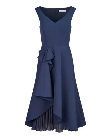 Kay Unger New York Begonia Sleeveless Midi Cocktail Dress | Thumbnail 1 Kay Unger New York Begonia Sleeveless Midi Cocktail Dress | Thumbnail 1