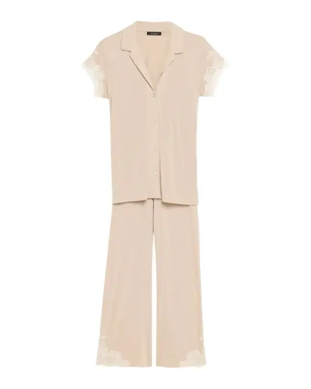 Natori Luxe Shangri-La Short-Sleeve Pajama Set