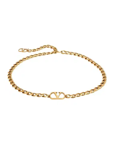 Valentino Garavani VLogo Signature Metal Chain Belt | Thumbnail 1 Valentino Garavani VLogo Signature Metal Chain Belt | Thumbnail 1
