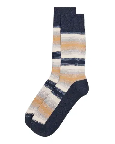 Marcoliani Men 's Degrade Stripe Cotton Crew Socks | Thumbnail 1