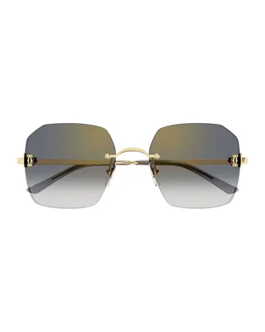 Cartier Classic Décor C Square Rimless Metal Sunglasses | Thumbnail 1 Cartier Classic Décor C Square Rimless Metal Sunglasses | Thumbnail 1