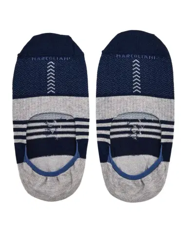 Marcoliani Men 's Invisible Touch Cotton No-Show Socks | Thumbnail 1