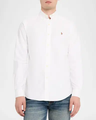 Polo Ralph Lauren Men's Classic-Fit Oxford Button-Down Shirt | Thumbnail 4 Polo Ralph Lauren Men's Classic-Fit Oxford Button-Down Shirt | Thumbnail 4