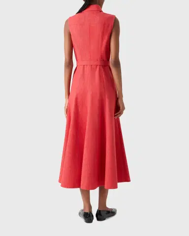 Akris Sleeveless Belted Denim Midi Shirtdress | Thumbnail 3 Akris Sleeveless Belted Denim Midi Shirtdress | Thumbnail 3