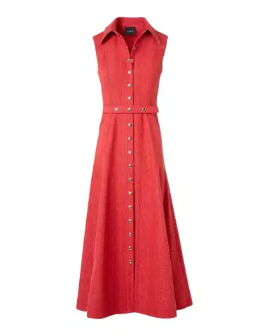 Akris Sleeveless Belted Denim Midi Shirtdress | Thumbnail 1 Akris Sleeveless Belted Denim Midi Shirtdress | Thumbnail 1