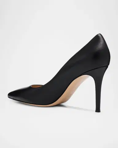Gianvito Rossi 85mm Gianvito Leather Pointed-Toe Pumps | Thumbnail 3 Gianvito Rossi 85mm Gianvito Leather Pointed-Toe Pumps | Thumbnail 3