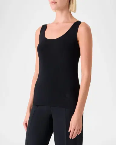 Akris Scoop-Neck Viscose Rib Knit Tank Top | Thumbnail 6 Akris Scoop-Neck Viscose Rib Knit Tank Top | Thumbnail 6