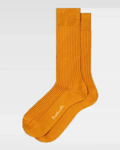 Pantherella Men 's Danvers Ribbed Cotton Mid-Calf Socks | Thumbnail 2