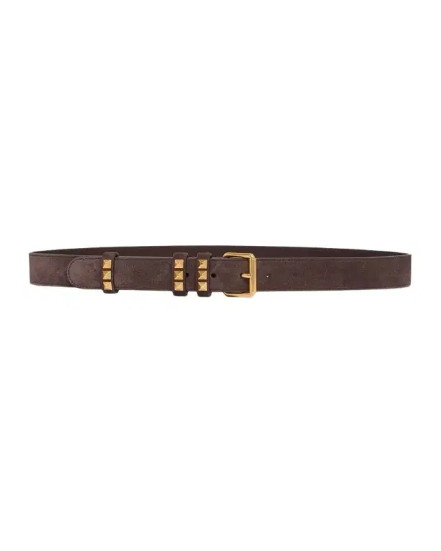 Valentino Garavani Rockstud Suede Belt, 30mm