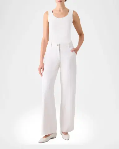Akris Scoop-Neck Viscose Rib Knit Tank Top | Thumbnail 2 Akris Scoop-Neck Viscose Rib Knit Tank Top | Thumbnail 2
