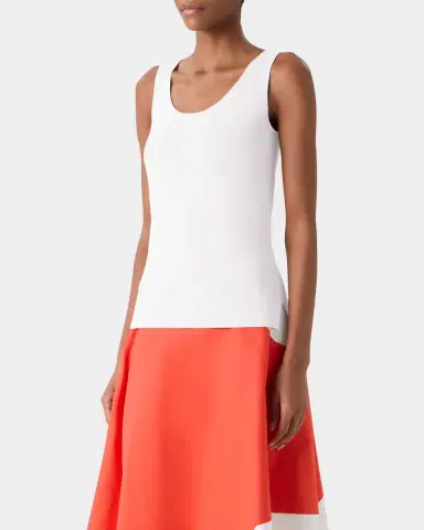 Akris Scoop-Neck Viscose Rib Knit Tank Top | Thumbnail 6 Akris Scoop-Neck Viscose Rib Knit Tank Top | Thumbnail 6