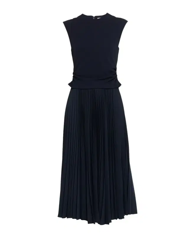 Carly Sleeveless Pleated Midi Dress