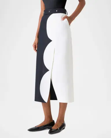 Akris Colorblock Double-Face Midi Pencil Skirt | Thumbnail 2 Akris Colorblock Double-Face Midi Pencil Skirt | Thumbnail 2