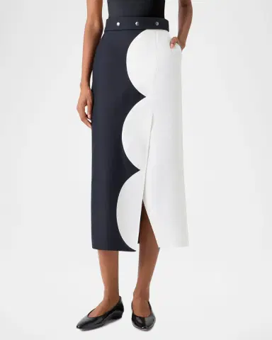 Akris Colorblock Double-Face Midi Pencil Skirt | Thumbnail 4 Akris Colorblock Double-Face Midi Pencil Skirt | Thumbnail 4