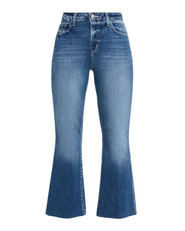 L 'AGENCE Kendra High Rise Crop Flare Jeans