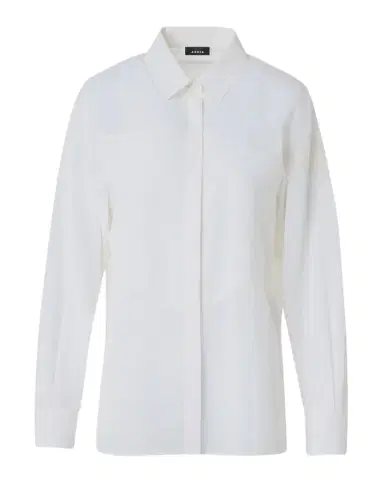 Akris Geometric Paneled Cotton Button-Down Shirt | Thumbnail 1 Akris Geometric Paneled Cotton Button-Down Shirt | Thumbnail 1