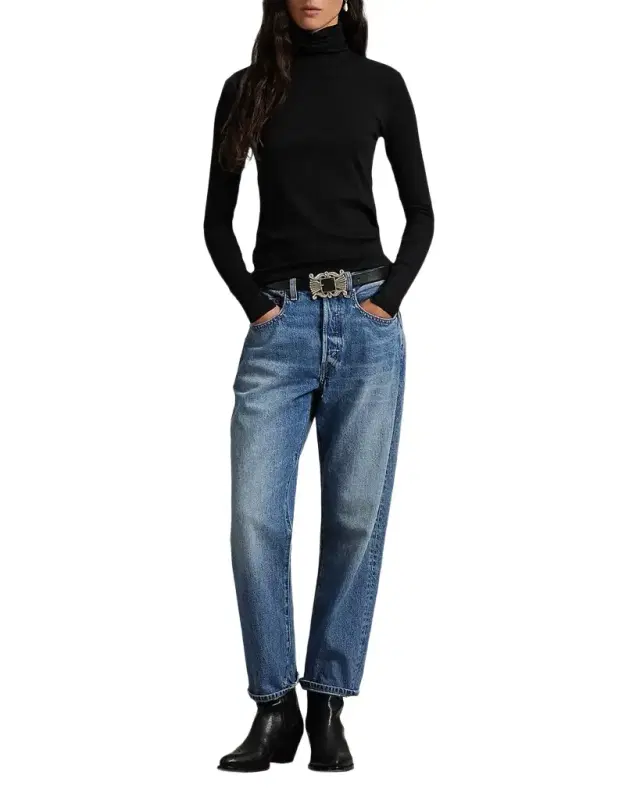 Rib-Knit Turtleneck Pullover
