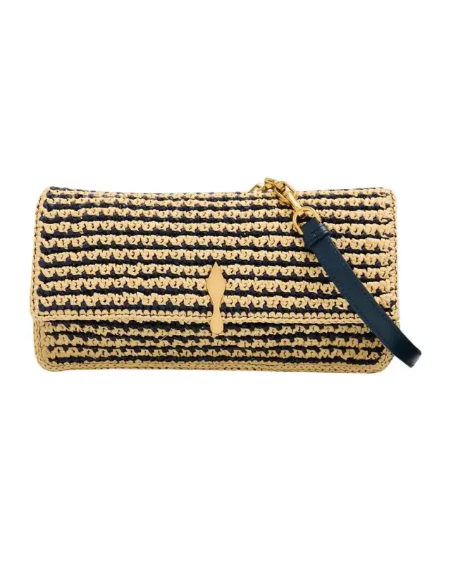 Christian Louboutin Bettina Crossbody Bag in Striped Crochet Raffia