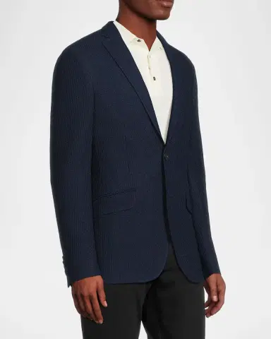 Etro Men 's Basic Textured Blazer | Thumbnail 6