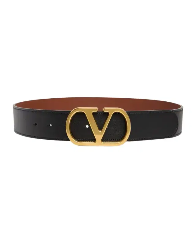 Valentino Garavani VLogo Signature Reversible Leather Belt, 40mm