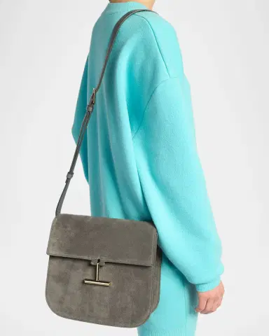 TOM FORD Tara Medium Crossbody Bag in Suede | Thumbnail 2 TOM FORD Tara Medium Crossbody Bag in Suede | Thumbnail 2