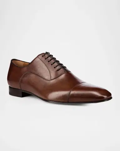 Christian Louboutin Greggo Men's Lace-Up Leather Dress Shoes | Thumbnail 2