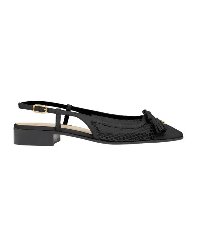 Valentino Garavani 25mm VLogo Signature Valet Mesh and Leather Ballerina Flats