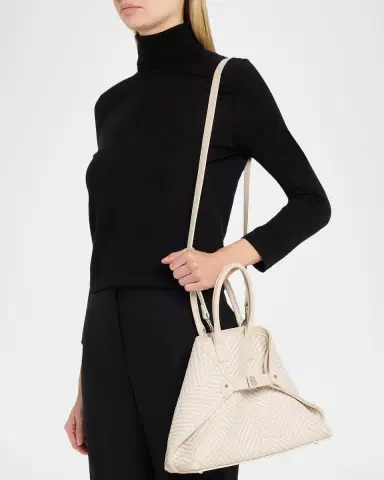 Akris Ai Small Braided Leather Top-Handle Bag | Thumbnail 2