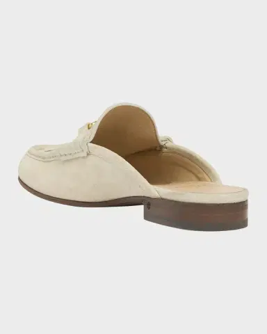 Valentino Garavani VLogo Signature Suede Loafer Mules | Thumbnail 2 Valentino Garavani VLogo Signature Suede Loafer Mules | Thumbnail 2