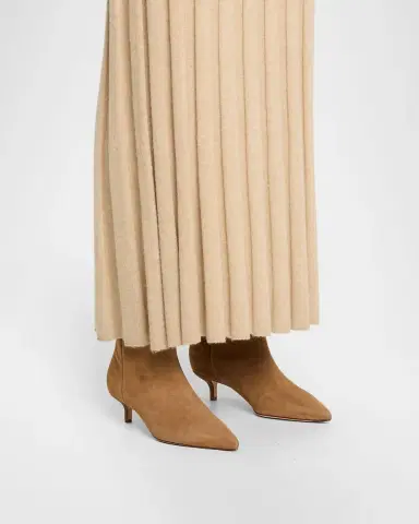 Veronica Beard Lisa Suede Kitten-Heel Knee Boots | Thumbnail 2