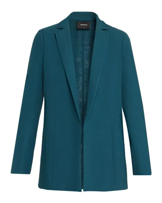 Akris Linen-Wool Open Tailored Jacket