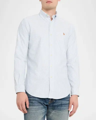 Polo Ralph Lauren Men's Classic-Fit Oxford Button-Down Shirt | Thumbnail 4 Polo Ralph Lauren Men's Classic-Fit Oxford Button-Down Shirt | Thumbnail 4