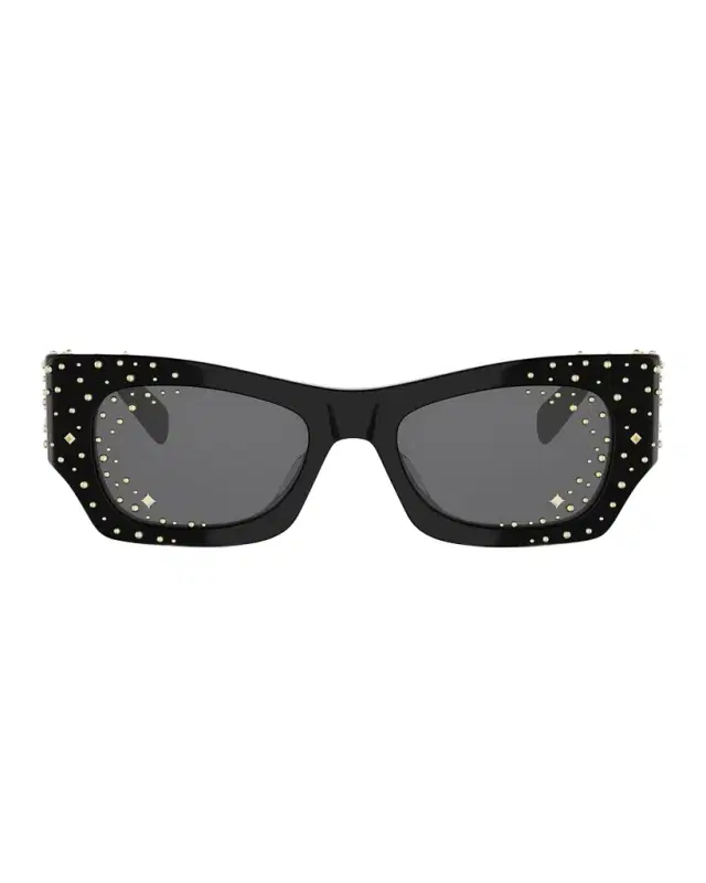 CELINE Embellished Acetate Cat-Eye Sunglasses