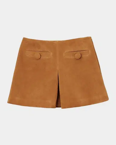 Marc Jacobs Suede Pleat Mini Skirt | Thumbnail 7