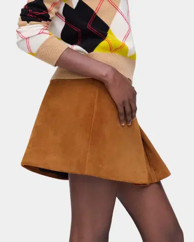 Marc Jacobs Suede Pleat Mini Skirt | Thumbnail 10