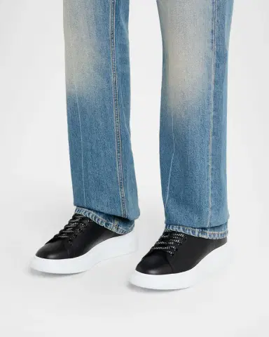 Alexander McQueen Men's Leather Oversized Sneakers | Thumbnail 2 Alexander McQueen Men's Leather Oversized Sneakers | Thumbnail 2